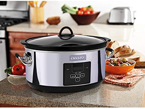 Crock-Pot 7 Quart Programmable Slow Cooker – Polished Platinum RGQ4