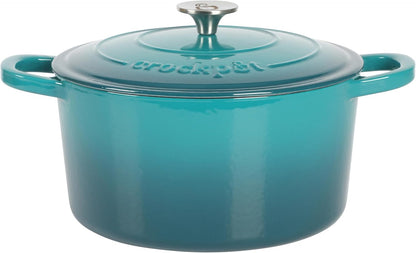 Crock-Pot 3 Quart Enameled Cast Iron Dutch Oven – Aqua Y5X7
