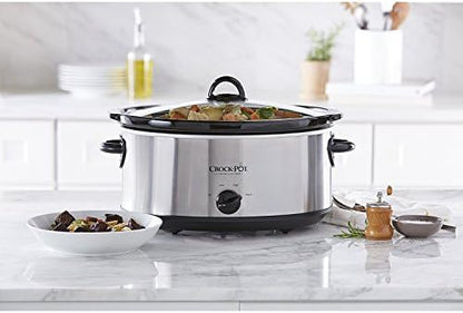 Crock-Pot 7 Quart Oval Manual Slow Cooker – Stainless Steel TZMW
