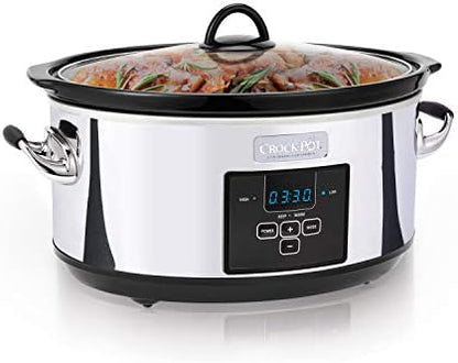 Crock-Pot 7 Quart Programmable Slow Cooker – Polished Platinum RGQ4