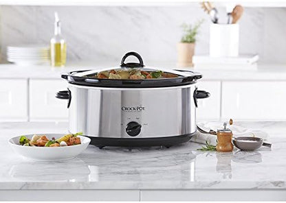 Crock-Pot 7 Quart Oval Manual Slow Cooker – Stainless Steel TZMW