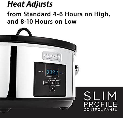Crock-Pot 7 Quart Programmable Slow Cooker – Polished Platinum RGQ4