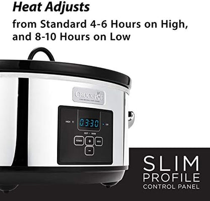 Crock-Pot 7 Quart Programmable Slow Cooker – Polished Platinum RGQ4