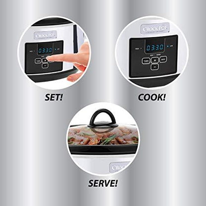 Crock-Pot 7 Quart Programmable Slow Cooker – Polished Platinum RGQ4