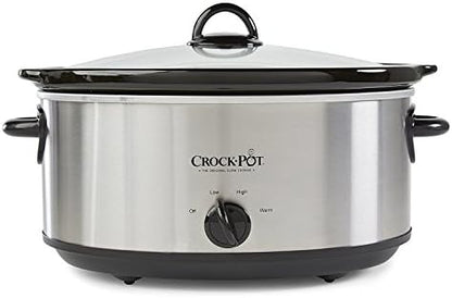 Crock-Pot 7 Quart Oval Manual Slow Cooker – Stainless Steel TZMW