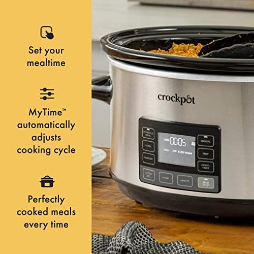 Crock-Pot 7 Quart Portable Programmable Slow Cooker with Timer AGV7
