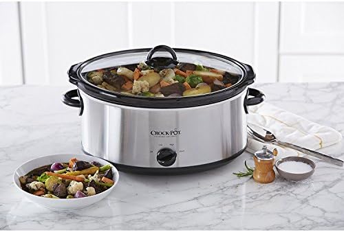 Crock-Pot 7 Quart Oval Manual Slow Cooker – Stainless Steel TZMW