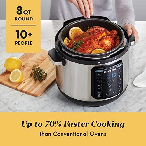 Crock-Pot 8 Quart Express Crock Multi-Use Pressure Cooker 3EWQ
