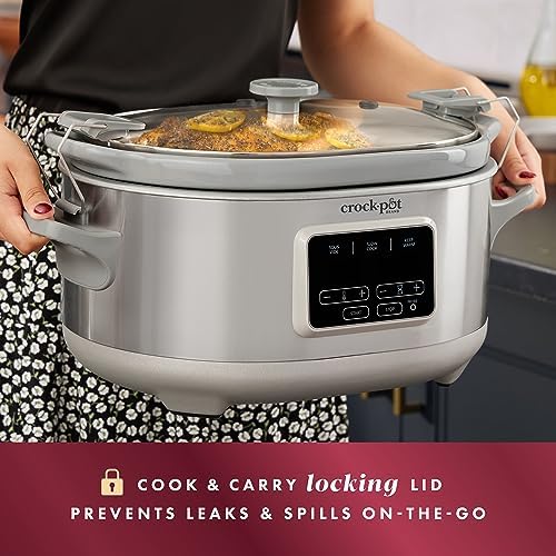 Crock-Pot 7 Quart Programmable Cook & Carry Slow Cooker NC2V