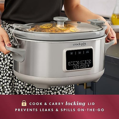 Crock-Pot 7 Quart Programmable Cook & Carry Slow Cooker NC2V