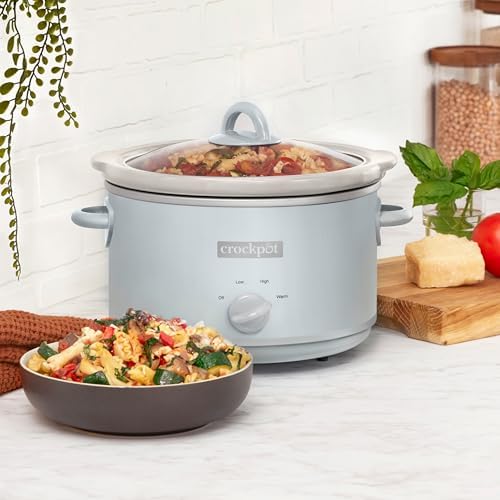 Crock-Pot 4.5 Quart Manual Slow Cooker – Macaroon Blue AOBX