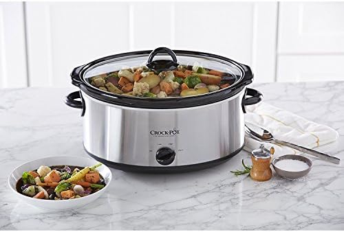 Crock-Pot 7 Quart Oval Manual Slow Cooker – Stainless Steel TZMW