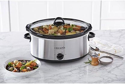 Crock-Pot 7 Quart Oval Manual Slow Cooker – Stainless Steel TZMW