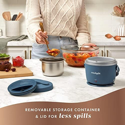 Crock-Pot Electric Lunch Box Food Warmer 20oz – Faded Blue ZS8V