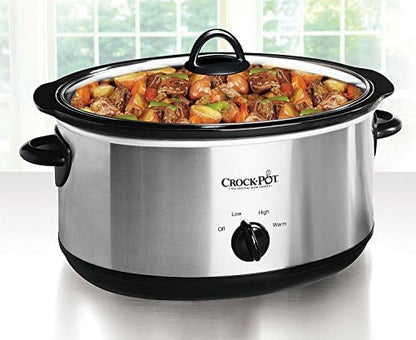 Crock-Pot 7 Quart Oval Manual Slow Cooker – Stainless Steel TZMW