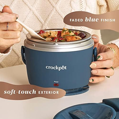 Crock-Pot Electric Lunch Box Food Warmer 20oz – Faded Blue ZS8V