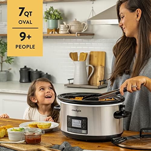 Crock-Pot 7 Quart Portable Programmable Slow Cooker with Timer AGV7