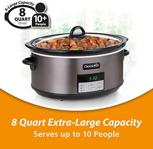Crock-Pot 8 Quart Programmable Slow Cooker with Auto Warm 878Y