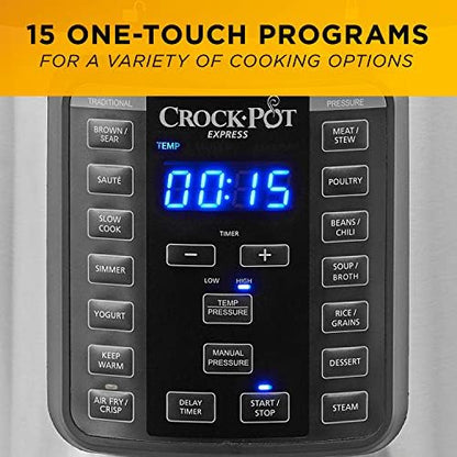 Crock-Pot Express Crisp 8 Quart 10-in-1 Pressure Cooker 9691