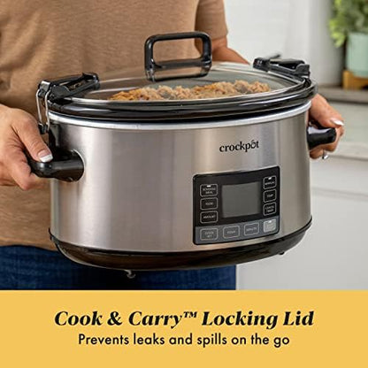 Crock-Pot 7 Quart Portable Programmable Slow Cooker with Timer AGV7