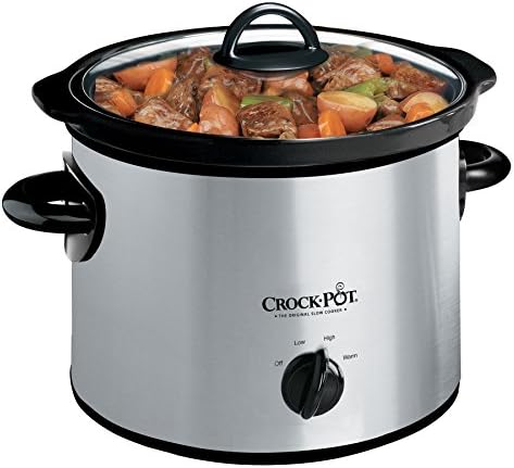 Crock-Pot 3 Quart Manual Slow Cooker – Silver 3HO9