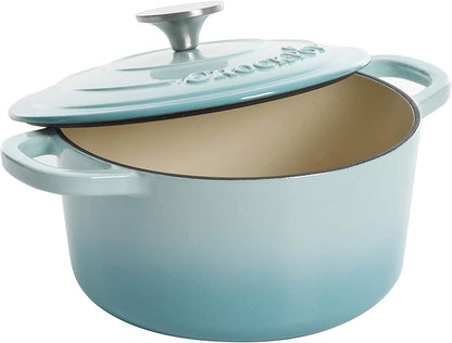 Crock-Pot 3 Quart Enameled Cast Iron Dutch Oven – Aqua Y5X7