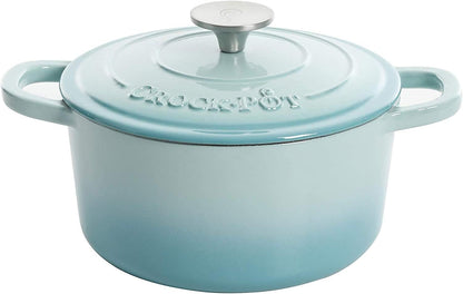 Crock-Pot 3 Quart Enameled Cast Iron Dutch Oven – Aqua Y5X7