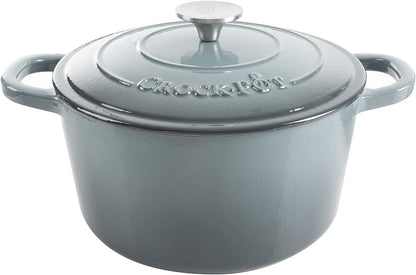 Crock-Pot 3 Quart Enameled Cast Iron Dutch Oven – Aqua Y5X7